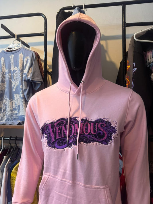 Venomous V Hoodie Dress – Pink Edition
